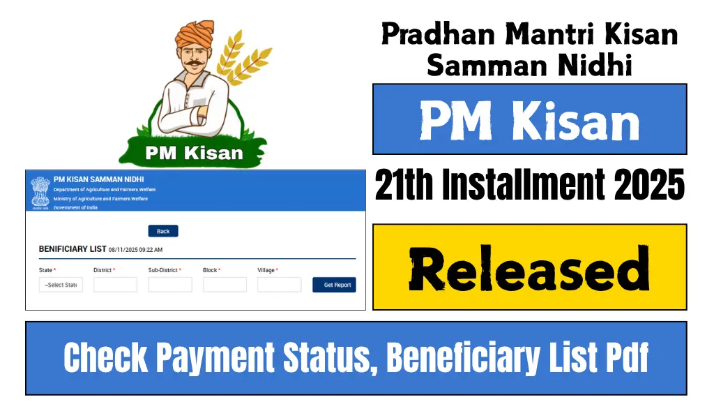 PM Kisan 21th Installment Date 2025