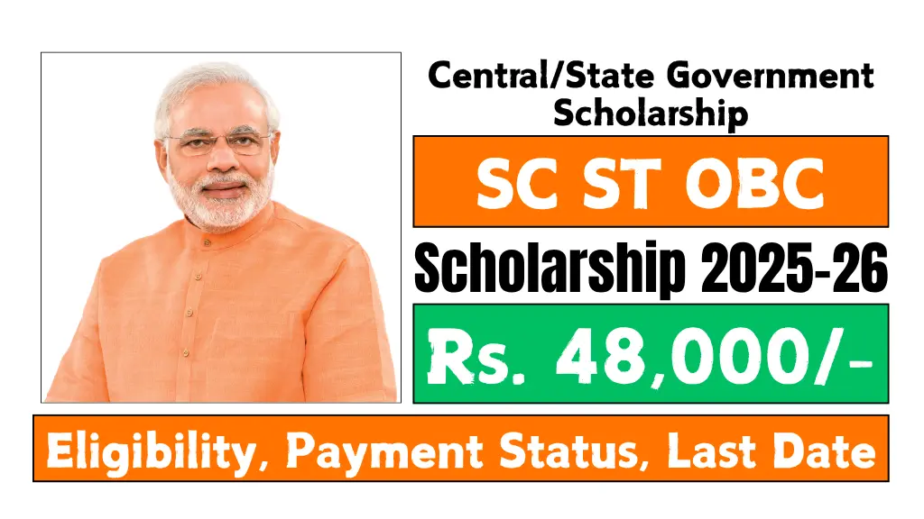 SC ST OBC Scholarship 2025-26